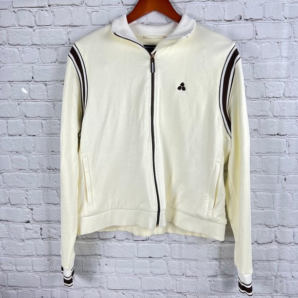 Ralph Lauren Golf Ivory & Brown Stretch Cotton Full Zip Jacket Size XL - Picture 8 of 8